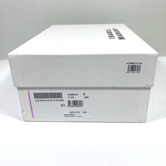 Isabel Marant Beth Low Top Sneaker White Leopard EU 37 NEW - Picture 6 of 17